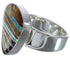 Multicolor Inlay Substantial Jewelry Silver Ring Size 4-3/4 PX40487