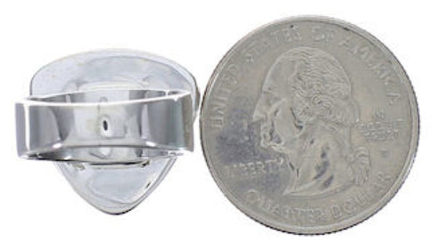 Genuine Silver Sturdy Multicolor Jewelry Ring Size 7-3/4 PX40491