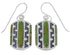 Turquoise Inlay Sterling Silver Hook Dangle Earrings PX32737