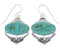 Silver Turquoise Jewelry Hook Dangle Earrings PX32784