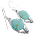 Silver Turquoise Jewelry Hook Dangle Earrings PX32784