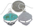 Silver Turquoise Jewelry Hook Dangle Earrings PX32784