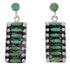Genuine Sterling Silver Turquoise Post Dangle Earrings PX32843