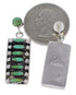 Genuine Sterling Silver Turquoise Post Dangle Earrings PX32843