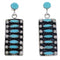 Silver Southwest Turquoise Post Dangle Earrings PX32853