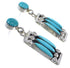 Sterling Silver And Turquoise Jewelry Post Dangle Earrings PX32860