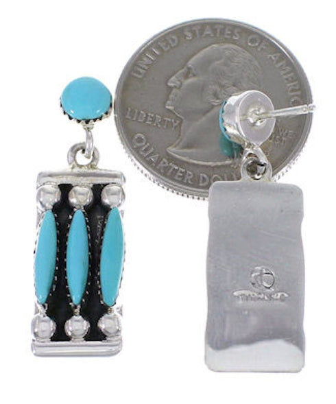 Turquoise Jewelry Southwestern Post Dangle Earrings PX32864