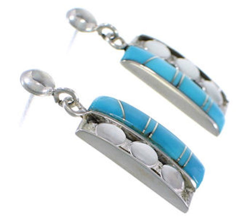 Southwest Turquoise And Sterling Silver Earrings PX32871