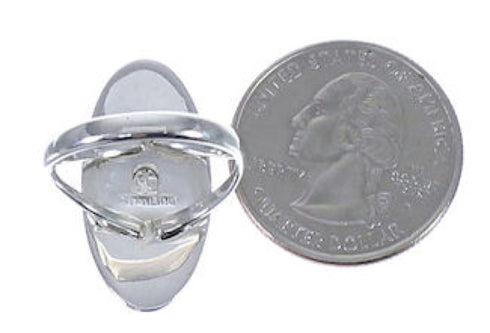Genuine Sterling Silver Multicolor Southwest Ring Size 7-1/2 UX34139