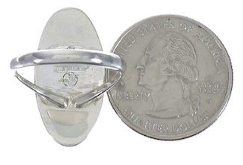 Sterling Silver Multicolor Inlay Ring Size 6-1/4 UX34188