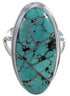Authentic Sterling Silver Turquoise Jewelry Ring Size 5-1/4 UX34195