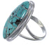 Authentic Sterling Silver Turquoise Jewelry Ring Size 5-1/4 UX34195