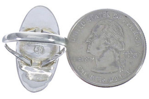 Turquoise Inlay Sterling Silver Jewelry Ring Size 5-3/4 UX34209