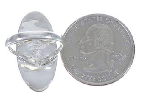 Authentic Sterling Silver Turquoise Ring Size 5-3/4 UX34217