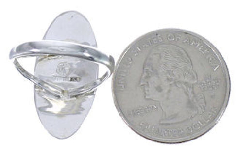 Genuine Sterling Silver Turquoise Southwest Ring Size 8-1/2 UX34262