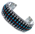 Southwest Turquoise Coral Well-Built Silver Cuff Bracelet EX28333