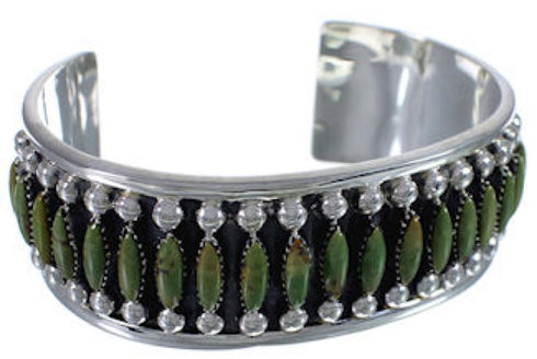 Southwest Jewelry Turquoise Well-Built Silver Cuff Bracelet EX28371