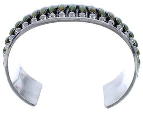 High Quality Silver Turquoise Southwestern Cuff Bracelet EX28368
