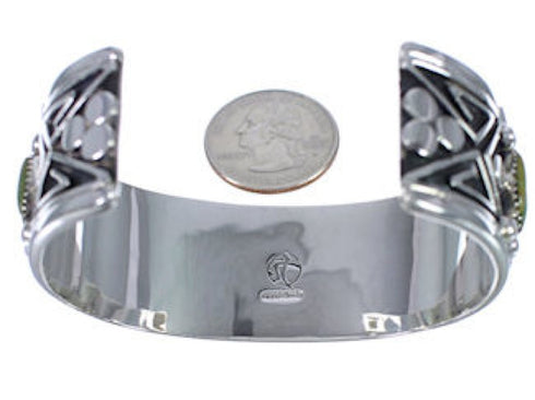 High Quality Silver Turquoise Southwestern Cuff Bracelet EX28368