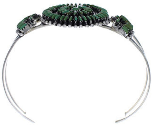 Southwestern Sterling Silver Turquoise Needlepoint Bracelet EX28384