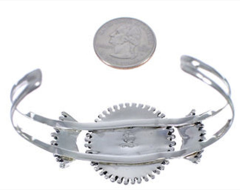 Southwestern Sterling Silver Turquoise Needlepoint Bracelet EX28384