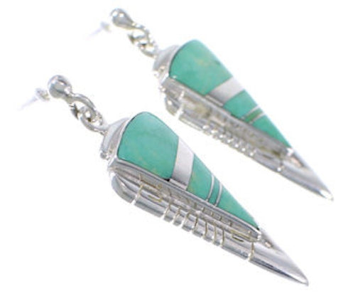 Genuine Sterling Silver Turquoise Jewelry Earrings EX31394