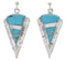 Turquoise And Silver Southwest Earrings EX31420