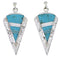Genuine Sterling Silver And Turquoise Earrings EX31426