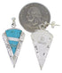 Genuine Sterling Silver And Turquoise Earrings EX31426
