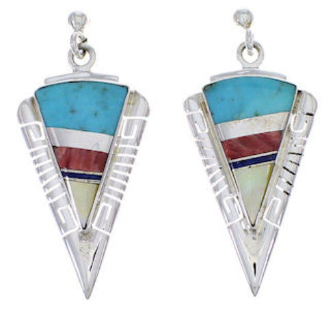 Multicolor And Genuine Sterling Silver Earrings EX31431
