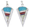 Multicolor And Genuine Sterling Silver Earrings EX31431