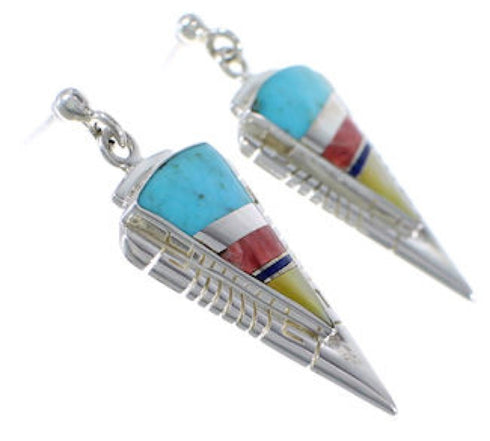 Multicolor And Genuine Sterling Silver Earrings EX31431