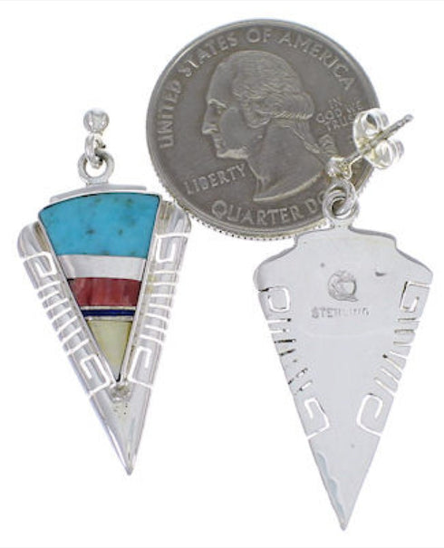 Multicolor And Genuine Sterling Silver Earrings EX31431