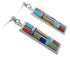 Southwestern Multicolor Inlay And Silver Earrings EX31496