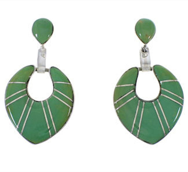 Sterling Silver And Turquoise Southwestern Earrings EX31506
