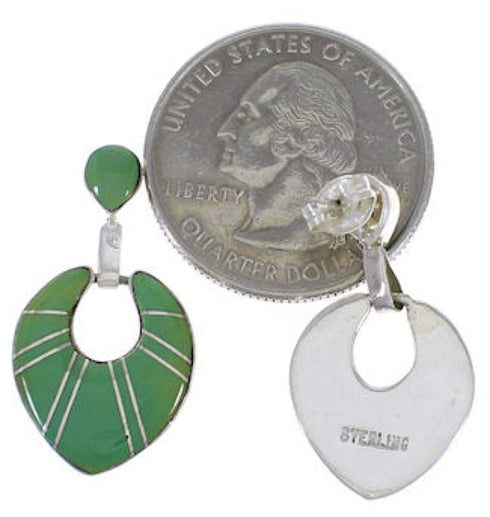 Sterling Silver And Turquoise Southwestern Earrings EX31506