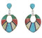 Southwest Multicolor And Sterling Silver Earrings EX31513