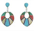 Southwest Multicolor And Sterling Silver Earrings EX31513