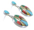 Southwest Multicolor And Sterling Silver Earrings EX31513