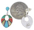 Southwest Multicolor And Sterling Silver Earrings EX31513
