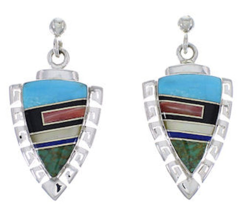 Multicolor And Genuine Sterling Silver Earrings EX31529