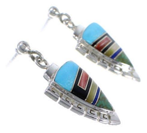 Multicolor And Genuine Sterling Silver Earrings EX31529