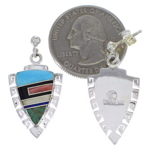 Multicolor And Genuine Sterling Silver Earrings EX31529