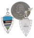 Southwest Multicolor Inlay Silver Earrings EX31533