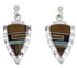 Multicolor Inlay Silver Southwest Earrings EX31534
