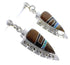 Multicolor Inlay Silver Southwest Earrings EX31534
