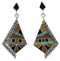 Tiger Eye And Multicolor Southwest Silver Earrings EX31540