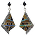 Tiger Eye And Multicolor Southwest Silver Earrings EX31540