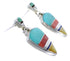Southwestern Multicolor Inlay Silver Earrings EX31555