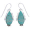 Sterling Silver Turquoise Hook Dangle Earrings FX31383